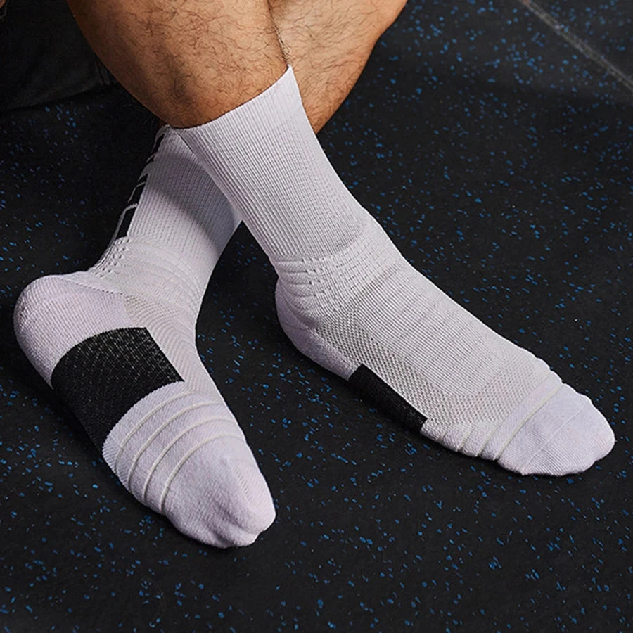 6Pairs Sports Socks for Football Basketball Baseball Rugby Soccer Cycling Running Hiking Tennis Skateboard GlowCart