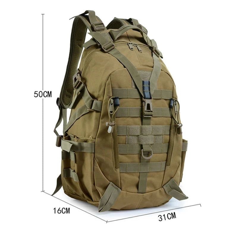 25L Camping Backpack Men's Bag Travel Bags Tactical Molle GlowCart