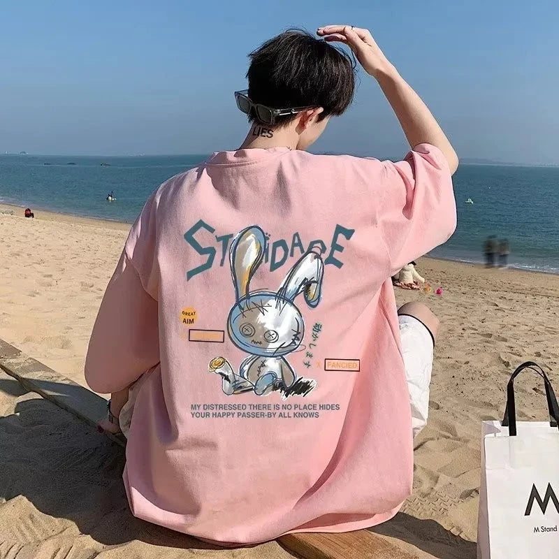 8XL Men Oversize Korean Fashion Loose American Love Puppet GlowCart