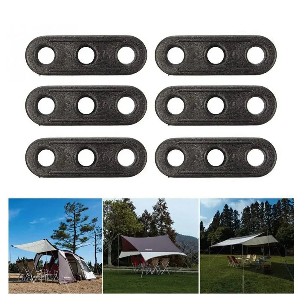 Plastic 3-Hole Camping Tent Rope Fastener Tensioner Lock GlowCart
