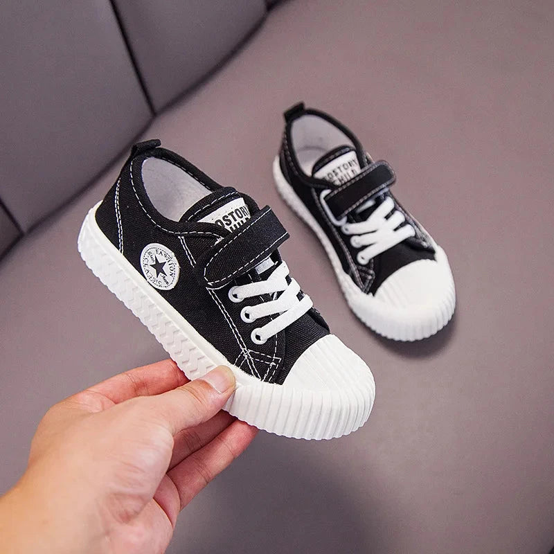 Children's Canvas Shoes Soft Sole Comfortable Cookie Shoes Boys and Girls Breathable Non-slip Leisure Sports Canvas Shoes GlowCart