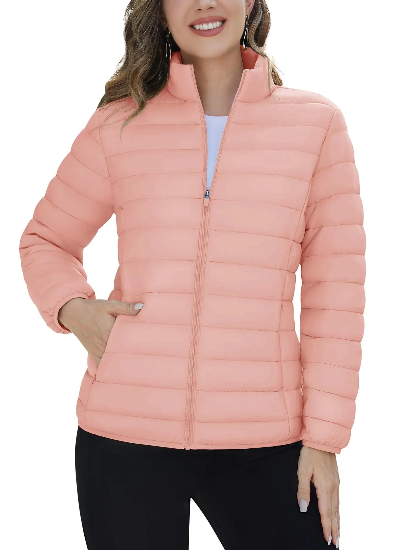 TACVASEN Winter Quilted Puffer Jackets Womens Lightweight GlowCart