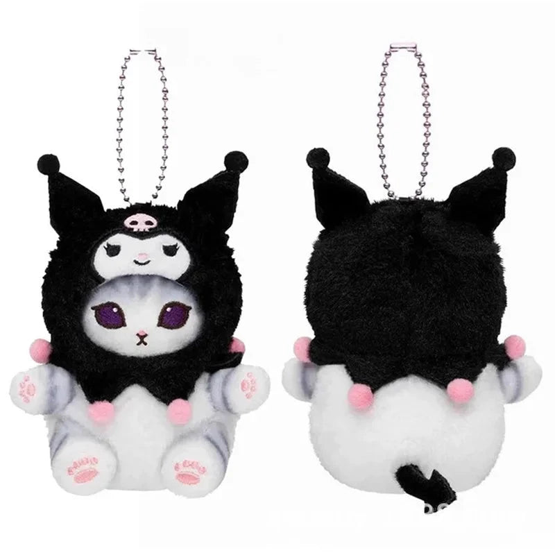 Kawaii Mofusand Cross-Dressing Hello Kitty & Kuromi Plush GlowCart