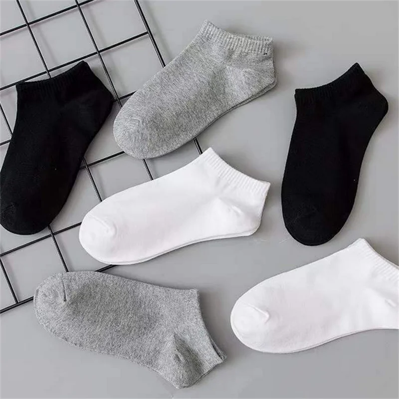 Breathable Boat Socks For Men Women, Invisible Low Cut, Non-Slip, No-Show Ankle Socks, Solid Color, Autumn, 5 Pairs, 10 Pairs GlowCart