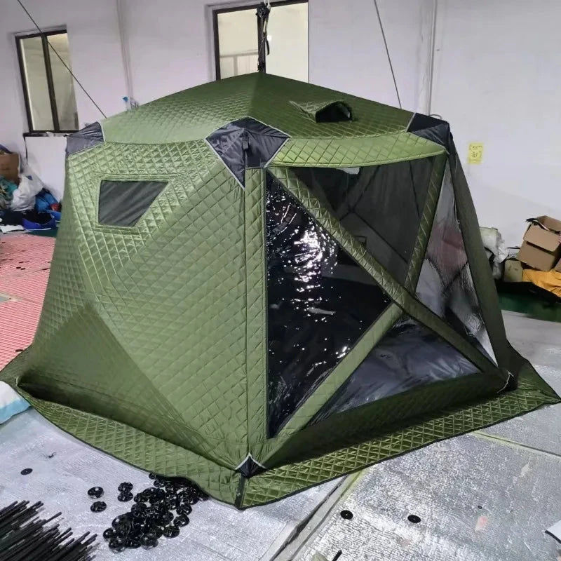 Thickened Cotton Camping Tent Fishing Large Space Warm GlowCart