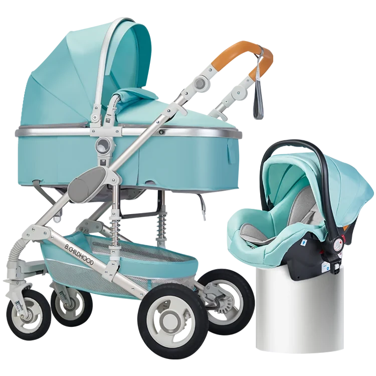 Baby Stroller ,Portable Baby Carriage,Fold Pram,Aluminum Frame High Landscape Stroller,for Newborn Baby trolley car seat GlowCart
