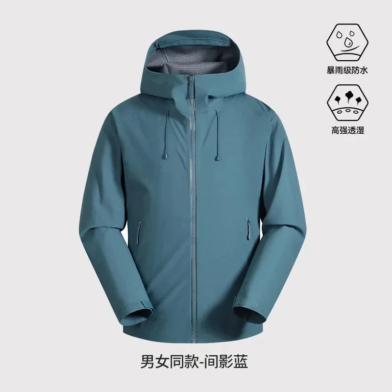 GB Standard Waterproof Jacket Men Women, All-Weather Hiking GlowCart