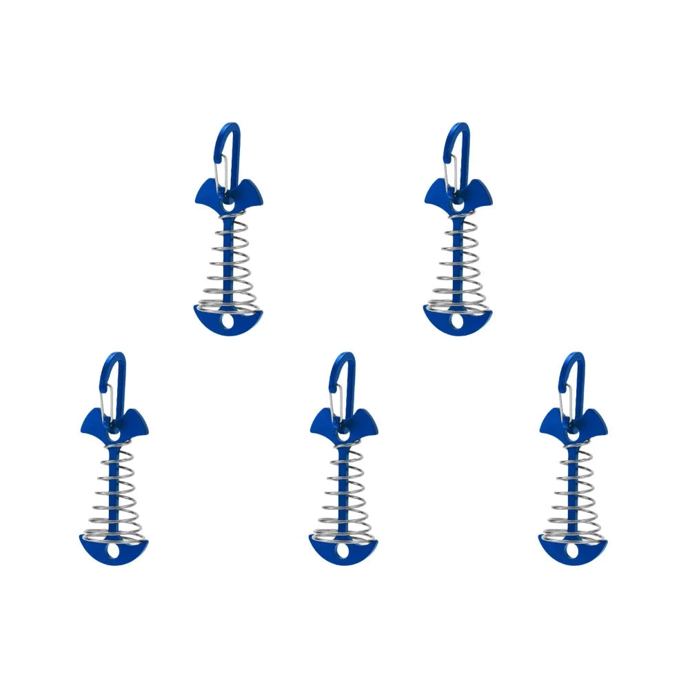 1/5Pcs Adjustable Plank Floor Spring Fishbone Anchor Tent GlowCart