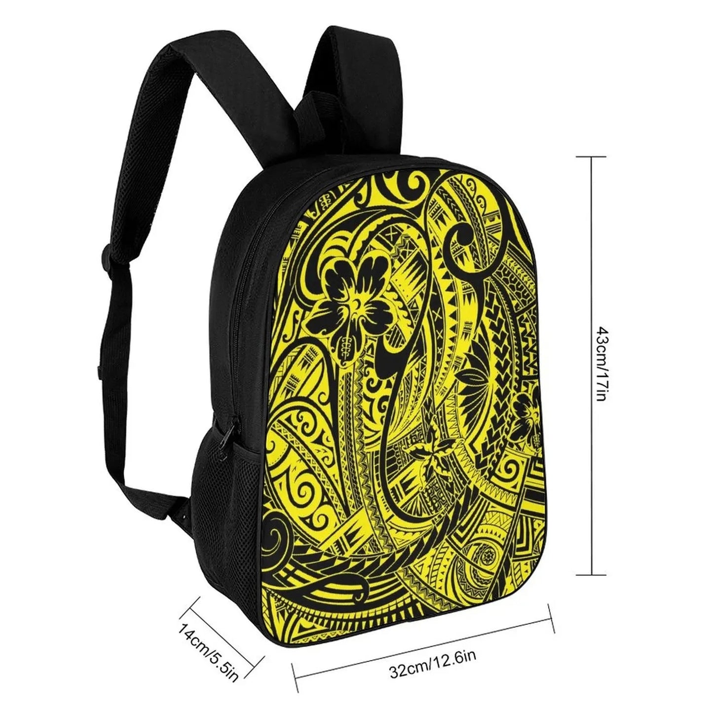 Artistic Polynesian Backpack Teens Adults School Laptop GlowCart