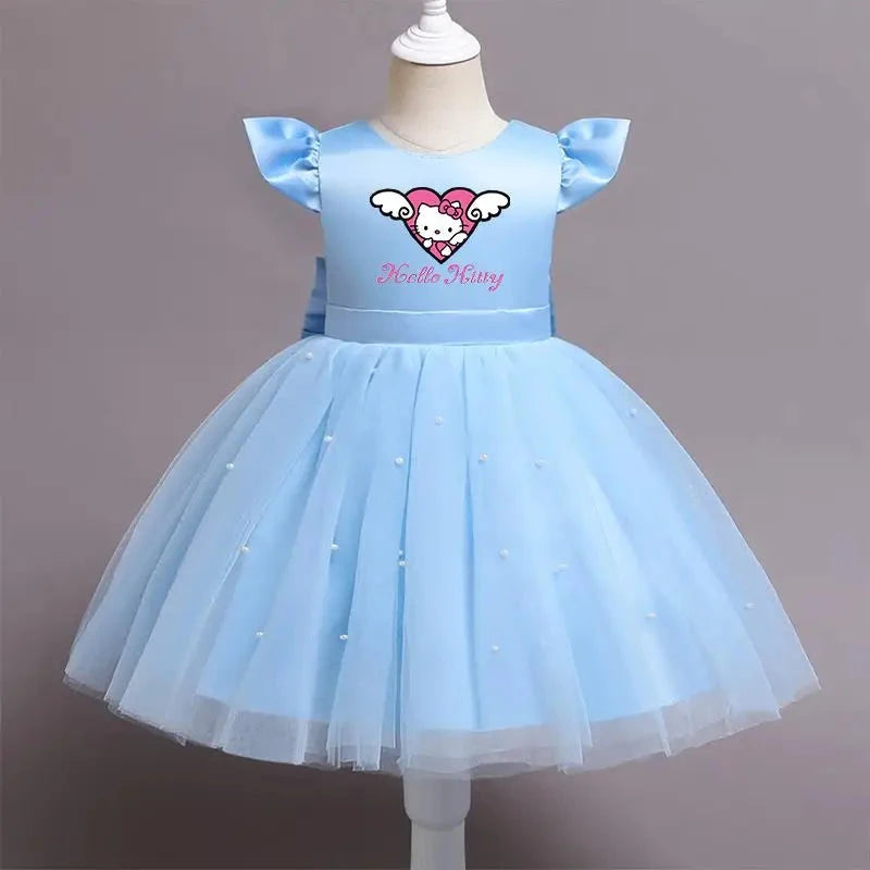 Hello Kitty Girls Lace Dresses Tulle Tutu Princess Dresses GlowCart