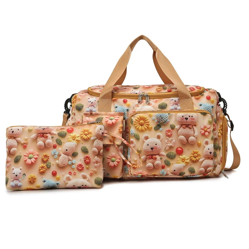 Oxford Travel Duffel Bag Fashion cute print With Shoe GlowCart