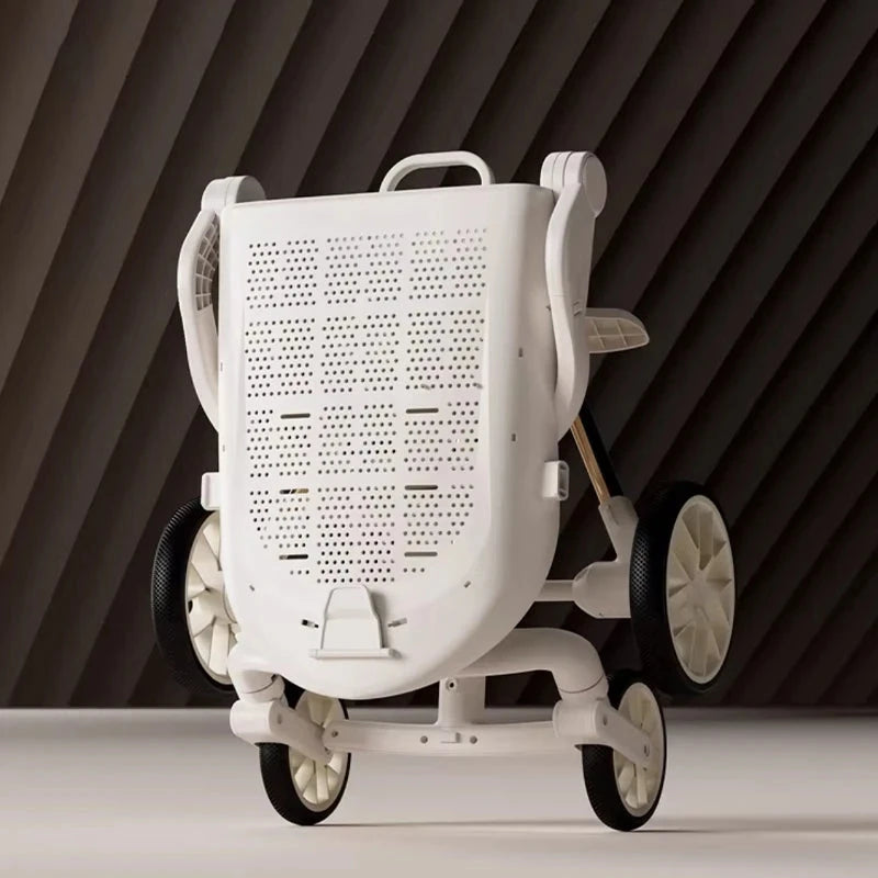 High Landscape Stroller Lightweight Folding Can Sit and Lie Down with Dinner Plate Oversized Storage Pocket Baby Stroller GlowCart