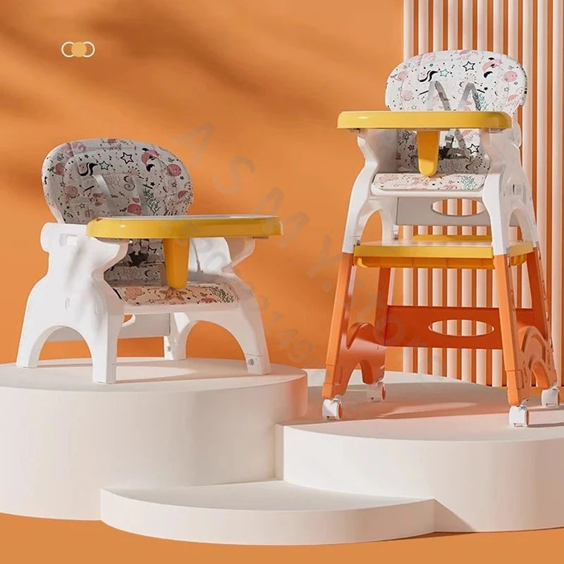 Children's multifunctional dining chair / study table / building block table / home anti-drop / baby dining chair GlowCart