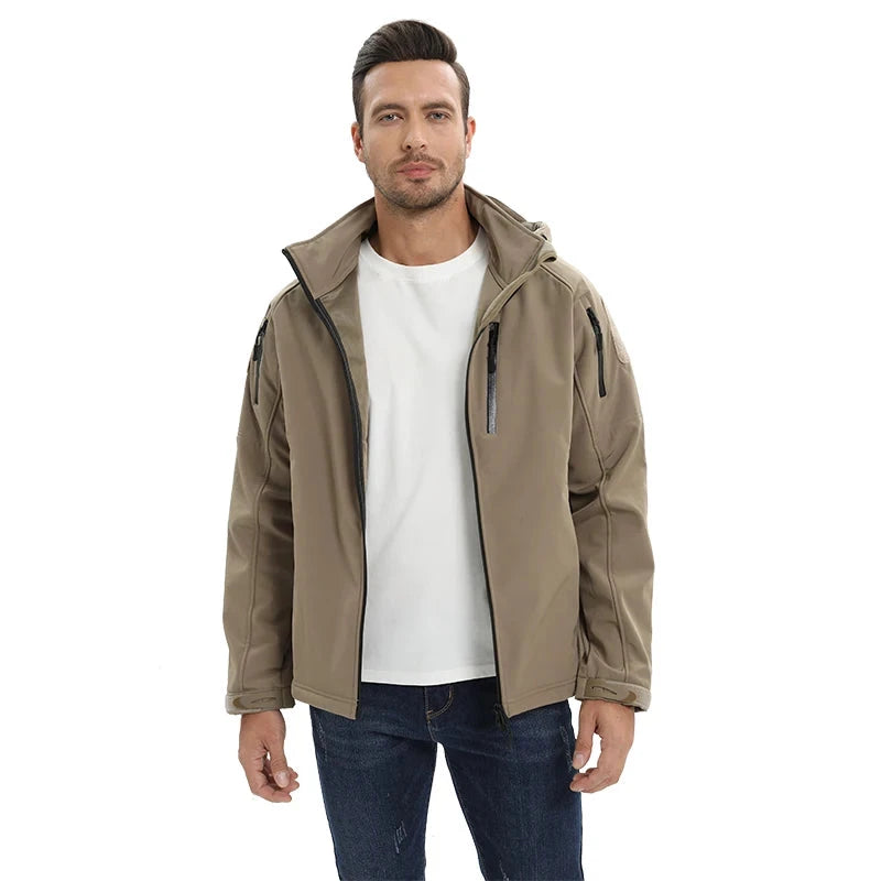 MAGCOMSEN Men's Safari Jackets Fleece Lining Waterproof GlowCart