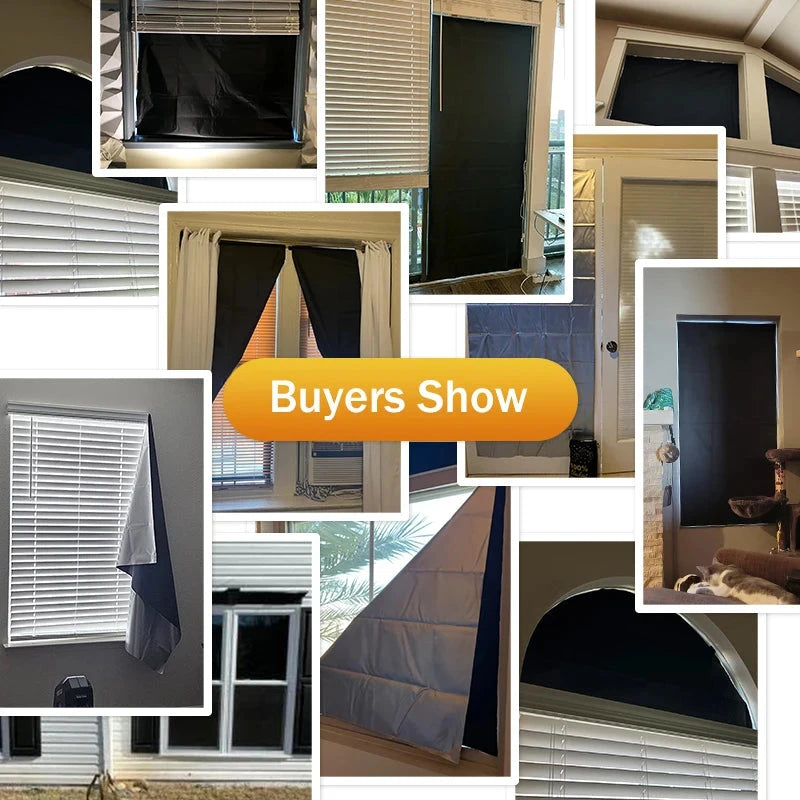 100% Blackout Curtain Removable Portable Travel Blocking GlowCart