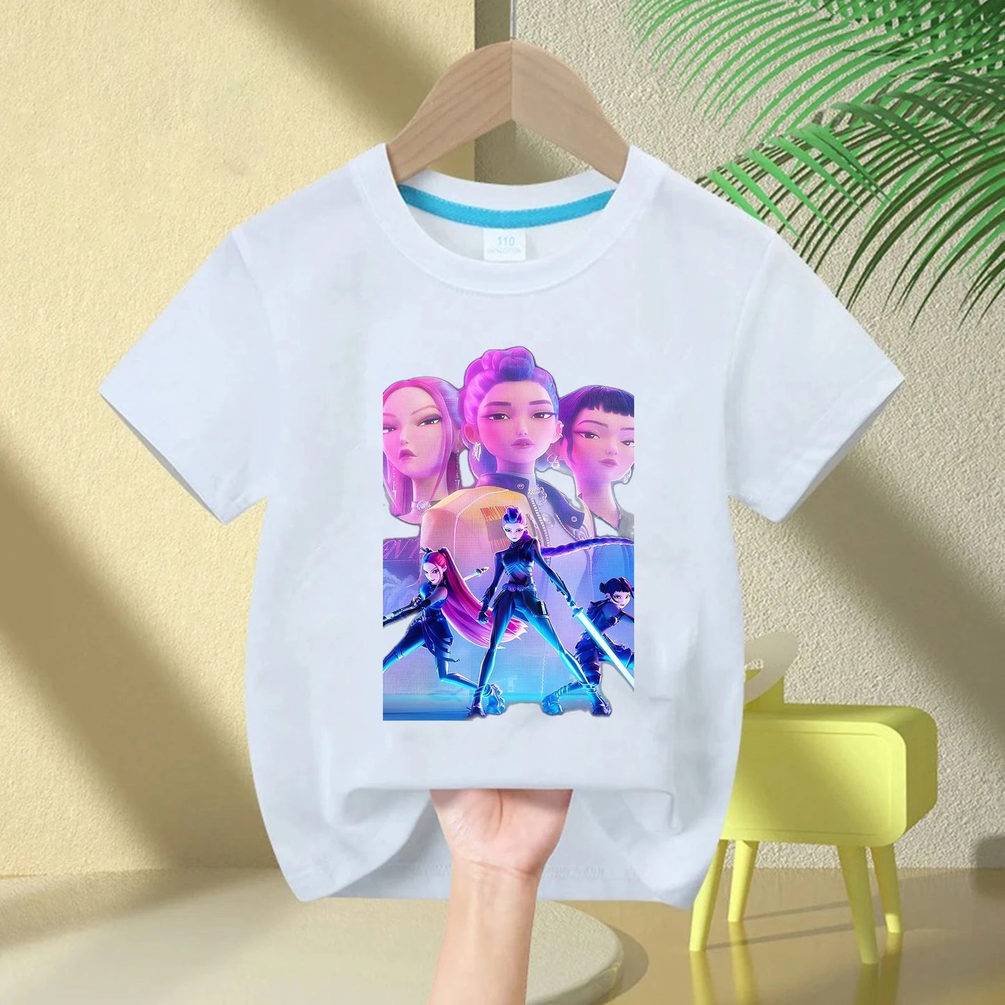 2025 Hot Movie Soft Cotton Baby Girls T Shirt Children's Clothing KPop Demon Hunters Fans Gifts Kids Clothes Fashion Casual Tops GlowCart