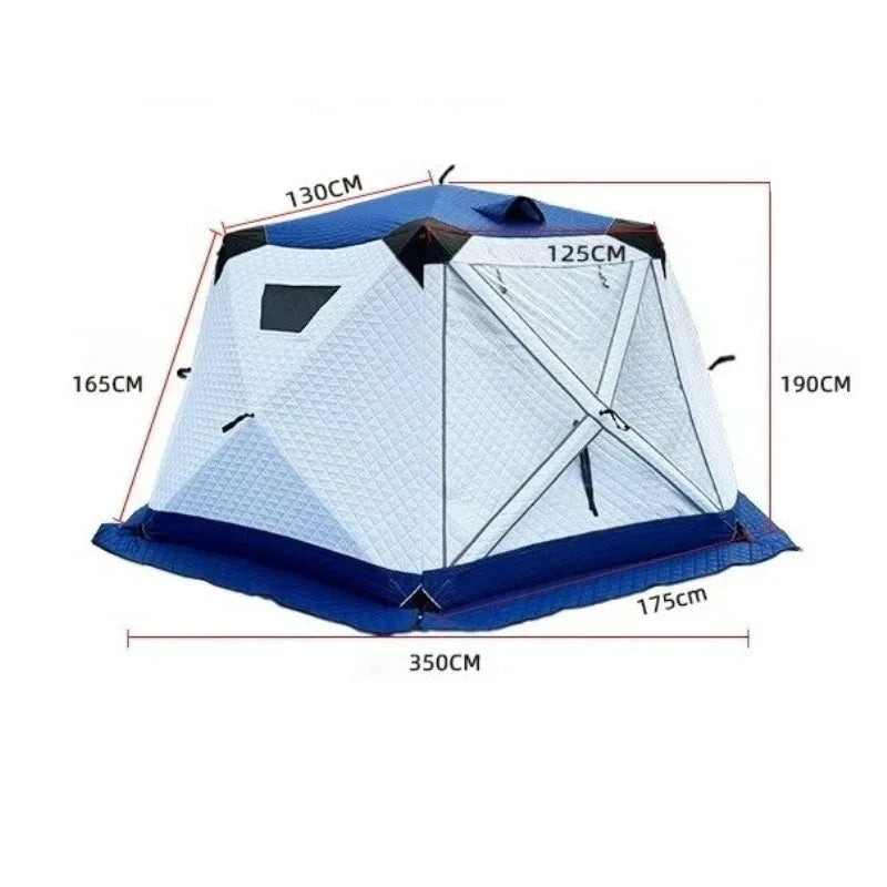 Thickened Cotton Camping Tent Fishing Large Space Warm GlowCart