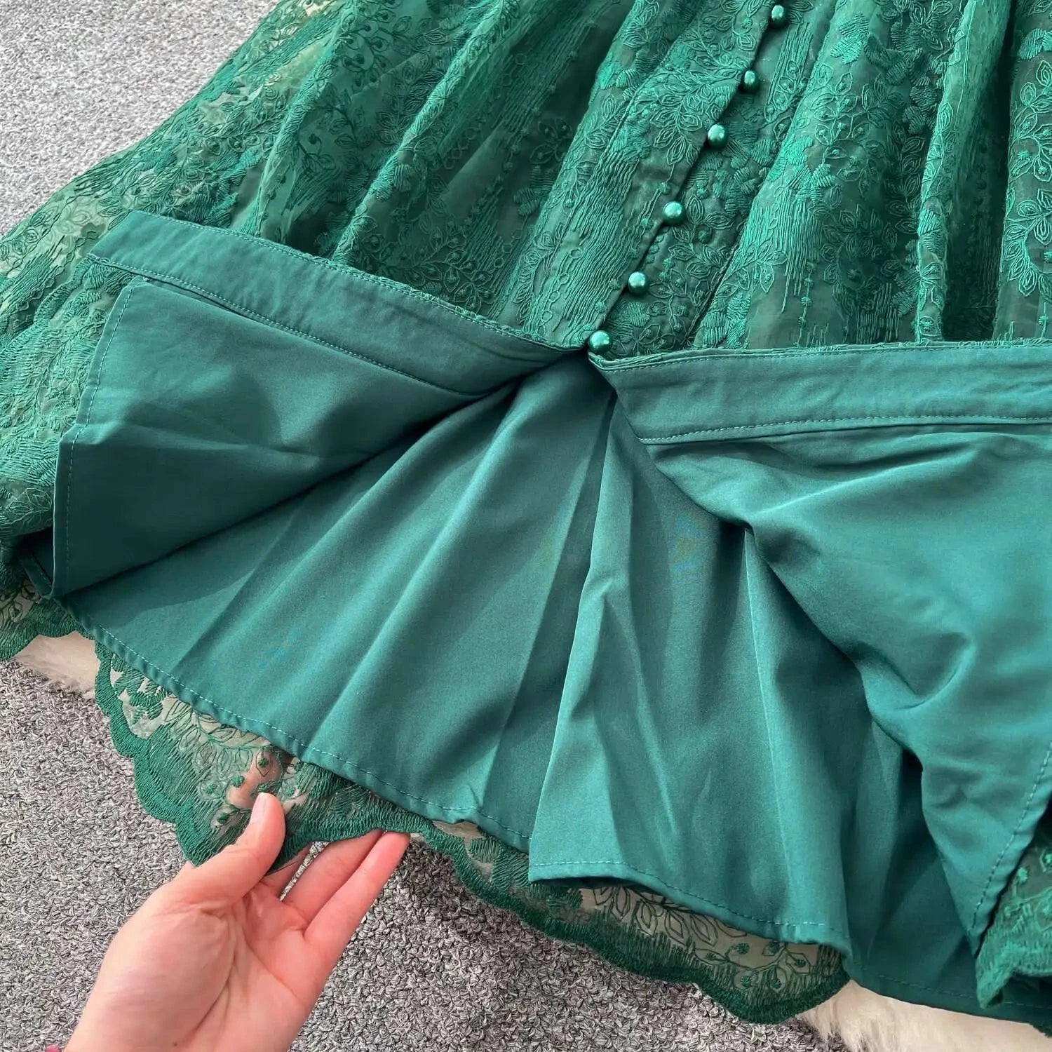 Luxury Embroidery Formal Dresses Women Summer Autumn Lantern GlowCart