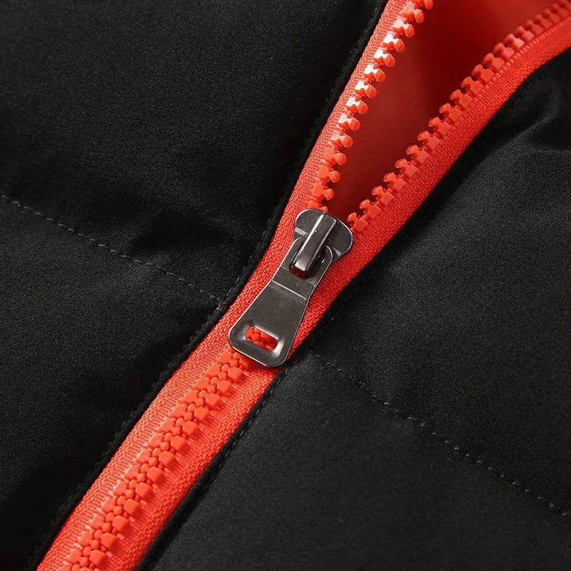 2024 Black New Men's Warm Jacket Cotton Padded Jacket Casual GlowCart