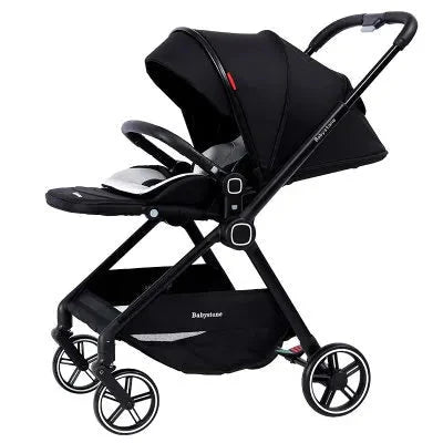 Highview Baby Stroller Can Sit or Lie Down, Lightweight and Foldable, Newborn Baby Umbrella Stroller,Four-wheel Two-way Stroller GlowCart