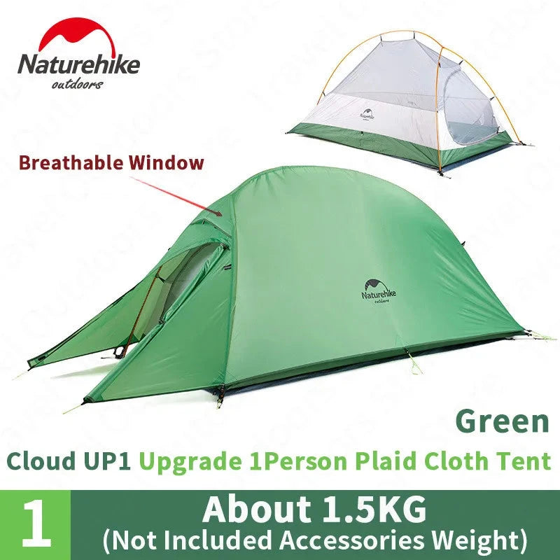 Naturehike Cloud Up 1 2 3 Person Tent Ultralight Outdoor GlowCart