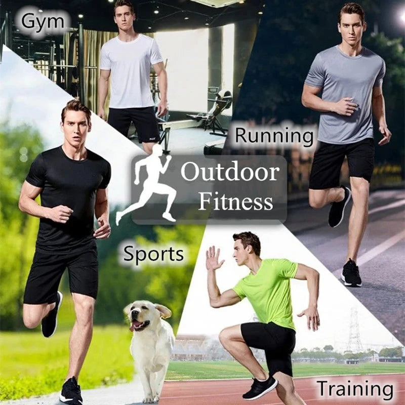 Men's Quick Dry Short Sleeve Gym Running Moisture Wicking GlowCart