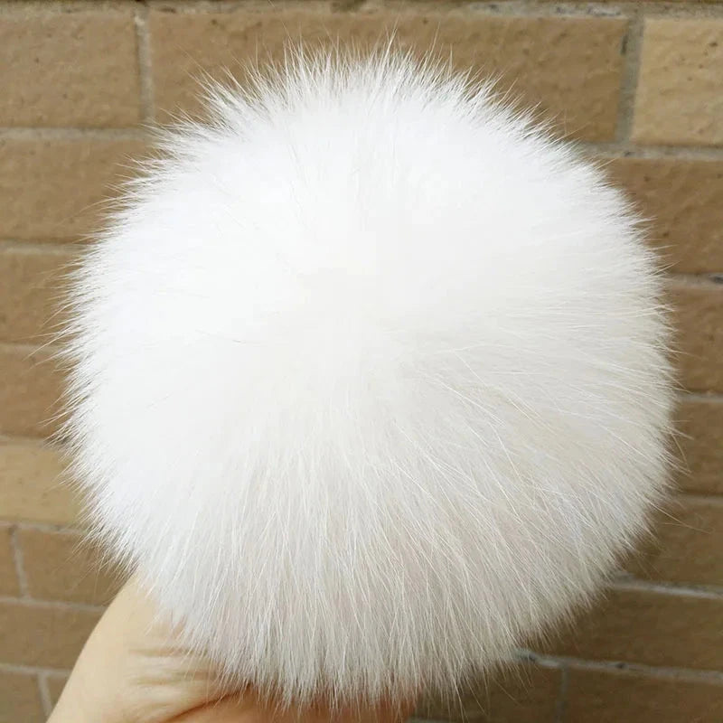 5pcs/Lot Natural Real Fur Pompoms For Knit Hats Caps GlowCart