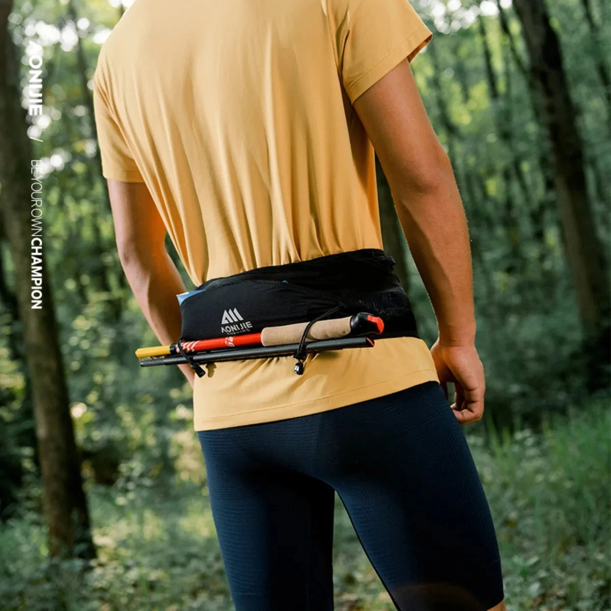 AONIJIE W8141 Running Belt Bag Outdoor Breathable Lightweight Woman Man Waist Pack with 500ml Water Bottle Soft Flask GlowCart