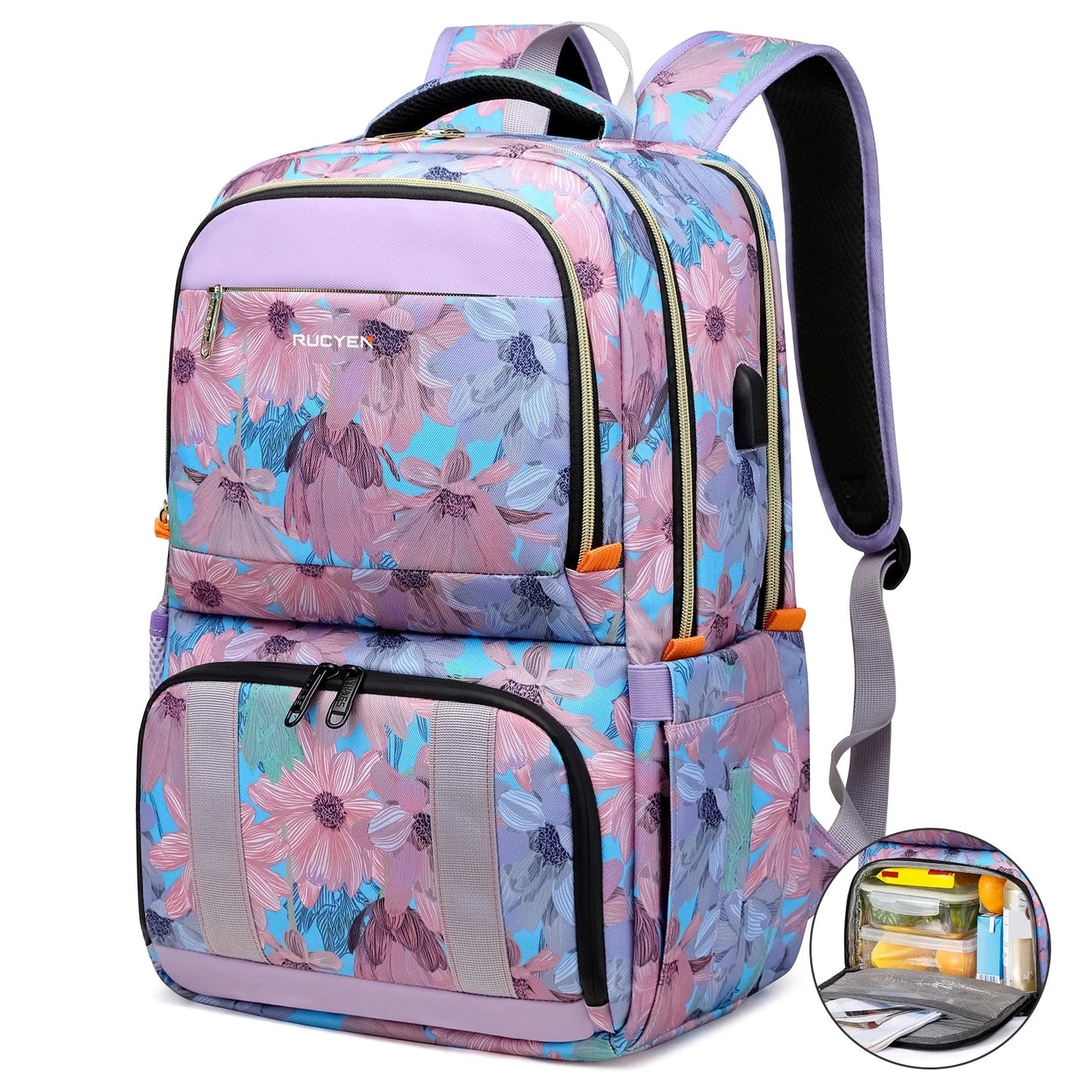 Lunch Backpack Insulated Cooler Picnic Bag Multifunctional GlowCart