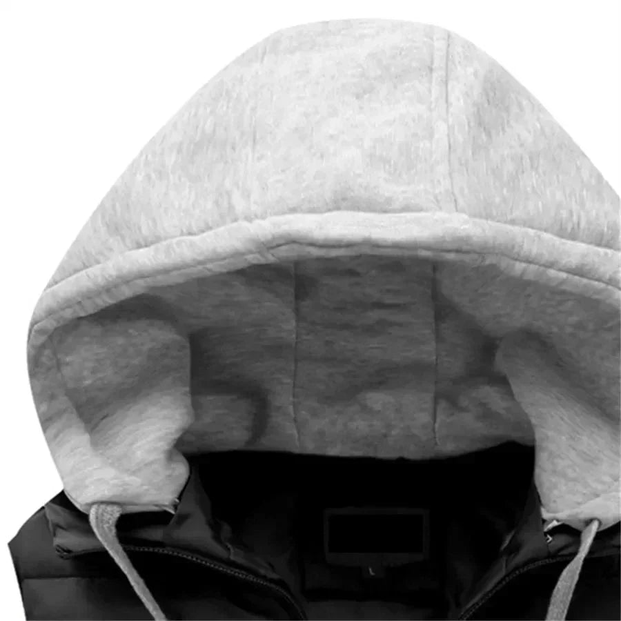 Men's Padded Vest Autumn Winter Hooded Jackets Outerwear GlowCart