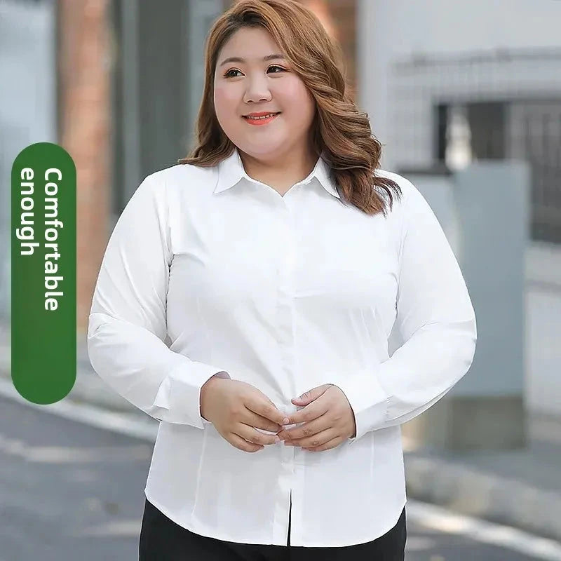 Plus Size Bamboo Fiber Elastic Work Shirt Extra Large plus GlowCart