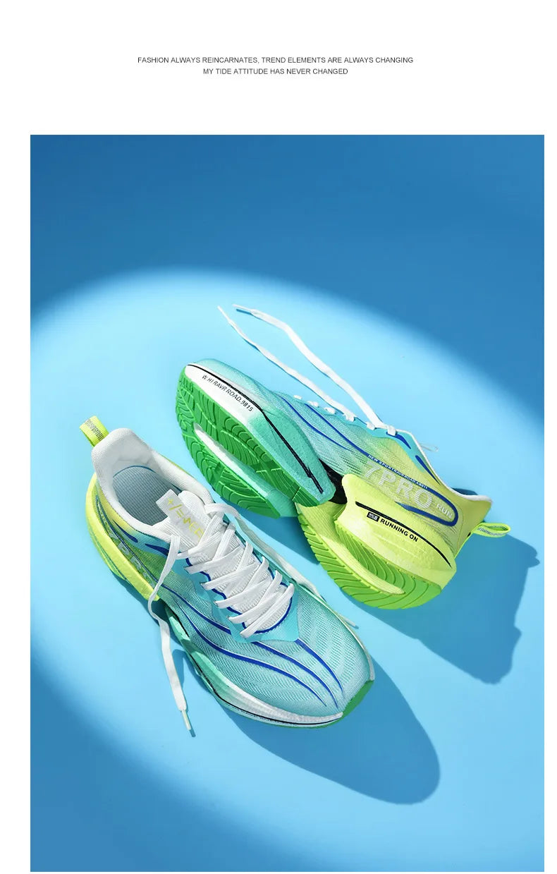 Speciality Carbon Plate Sports Running Shoes Marathon Air Cushion Men Breathable Lightweight Women Comfortable Nonskid Sneakers GlowCart