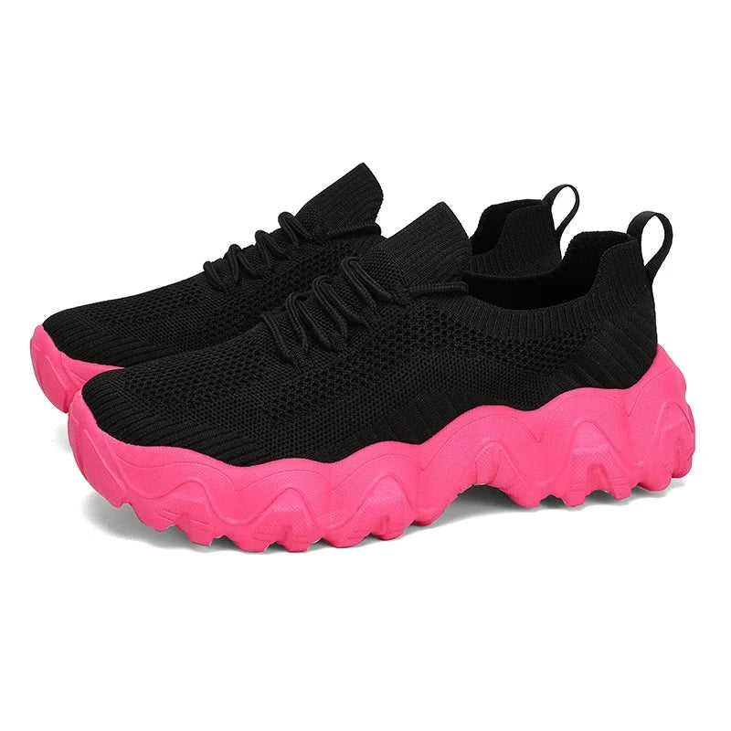 Women' Cute Lace Up Mesh Shoes Versatile Fashionable Design GlowCart