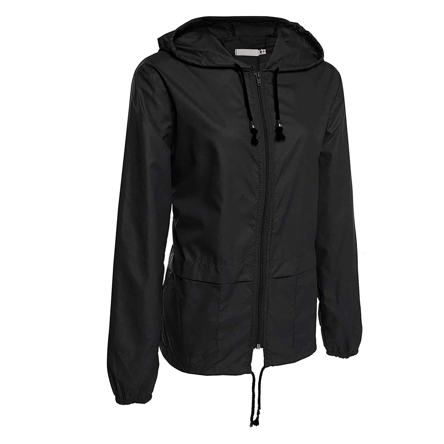 Women Packable Rain Jacket Outdoor Hooded Windbreaker with GlowCart