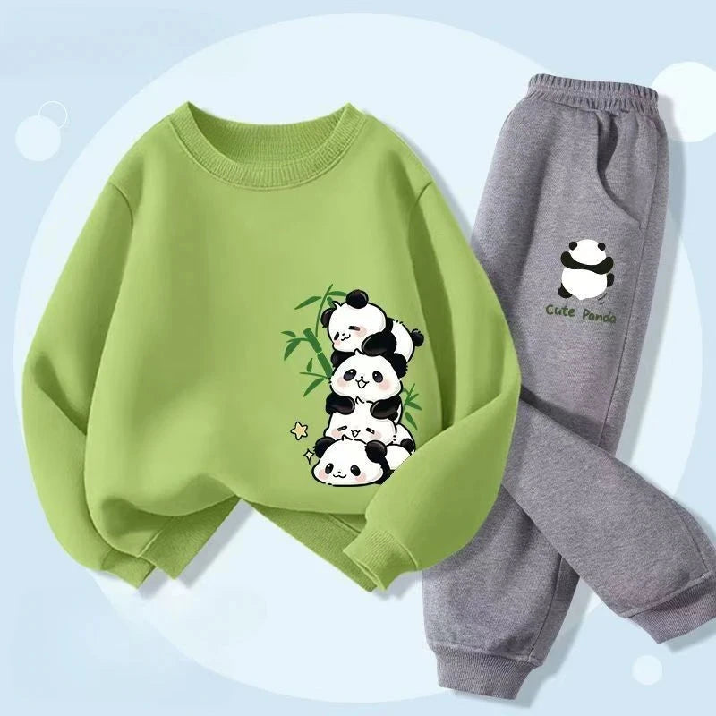 Autumn Baby Boy Clothes Fashion Printed T-shirts and Pants 2 Pieces Set Children Girls Casual Top Bottom Outfits Tracksuits GlowCart