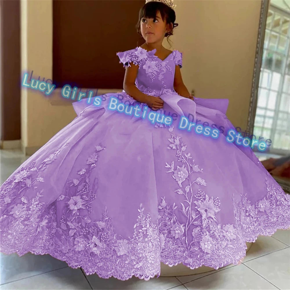 Luxurious Double Color Flower Girl Dress Wedding Dresses GlowCart