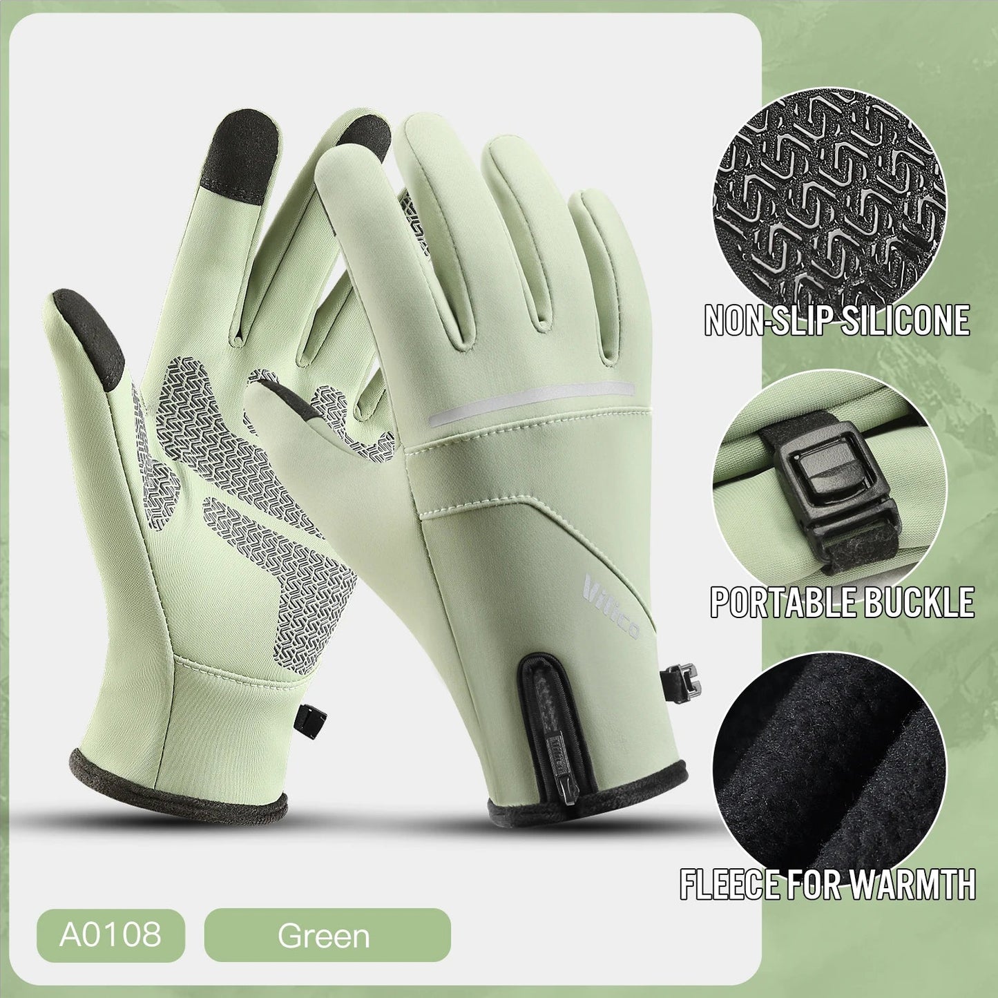 Winter Gloves Men Cycling Bike Women Thermal Fleece Cold Wind Waterproof Touch Screen Bicycle Warm Outdoor Running Skiing Mitten GlowCart