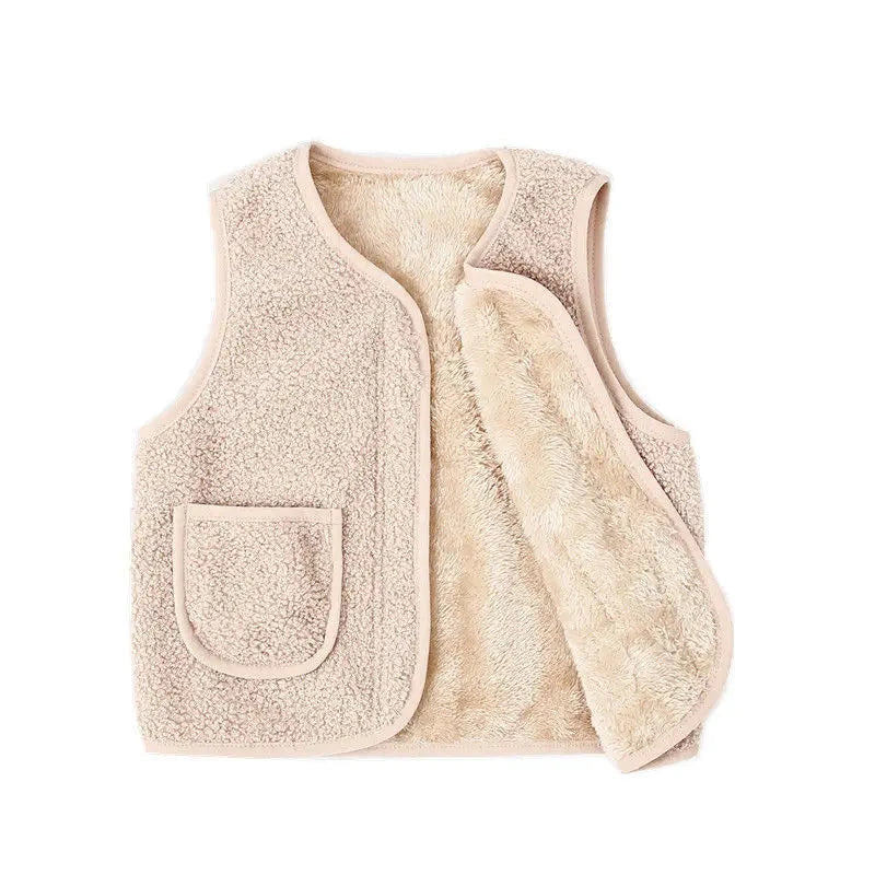 Baby Girl Boys Waistcoat Fleece Soft Warm Vest Autumn Winter Sleeveless Jacket for Children Boy Outerwear Toddler Coat Clothes GlowCart