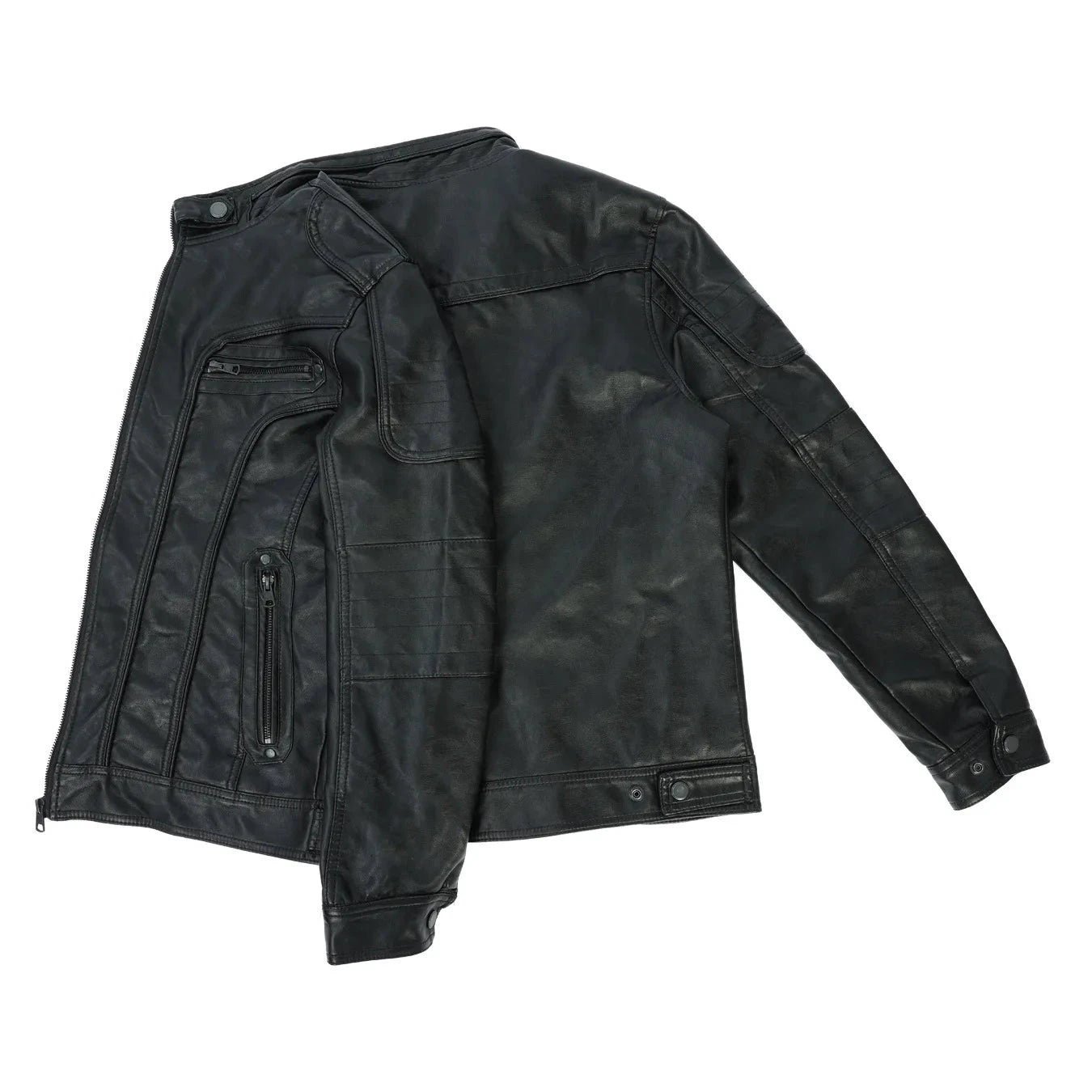 Men's PU Leather Jacket Motorcycle Jacket Autumn Winter GlowCart