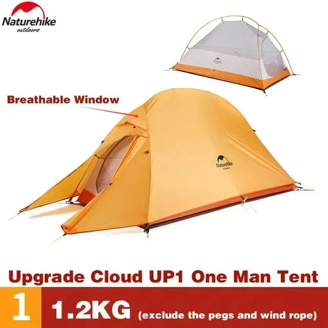 Naturehike Cloud Up 1 2 3 Person Camping Tent Ultralight GlowCart