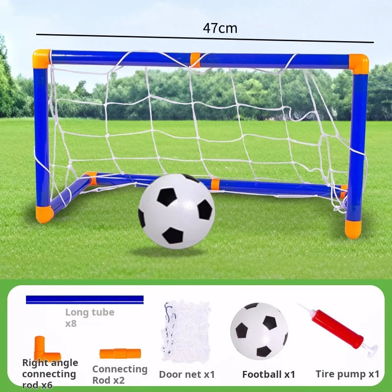 Folding Mini Football Soccer Ball Plastic Removable Goal Post Net Set High-strength Kids Indoor Outdoor Child Birthday Gift GlowCart