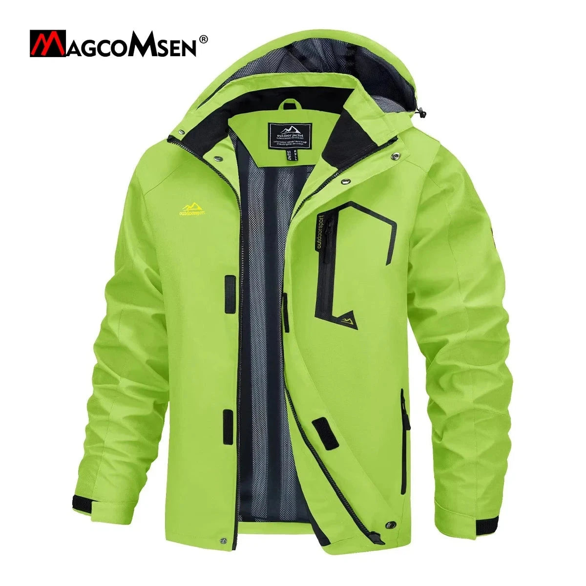 MAGCOMSEN Lightweight Jackets Mens Mesh Lined Rain Jackets GlowCart
