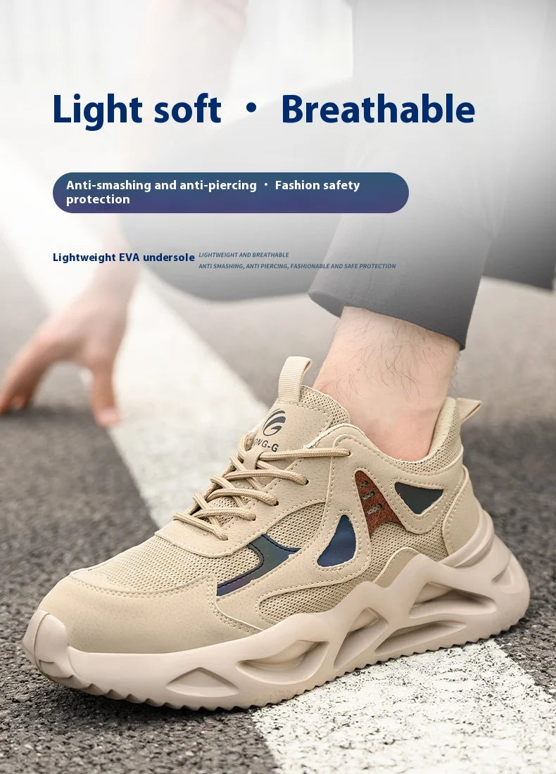 Lightweight Safety Shoes Men Women Work Shoes Steel Toe Cap Working Boots Sneakers Man Women Breathable Shoes Tactical Boots GlowCart
