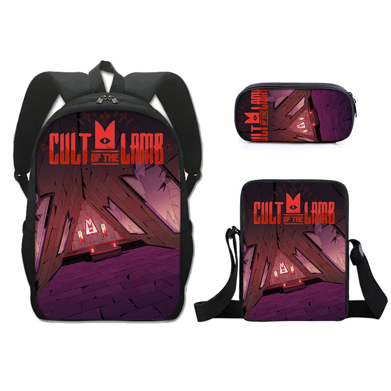 Cartoon Popular cult of the lamb 3D Print 3pcs/Set pupil