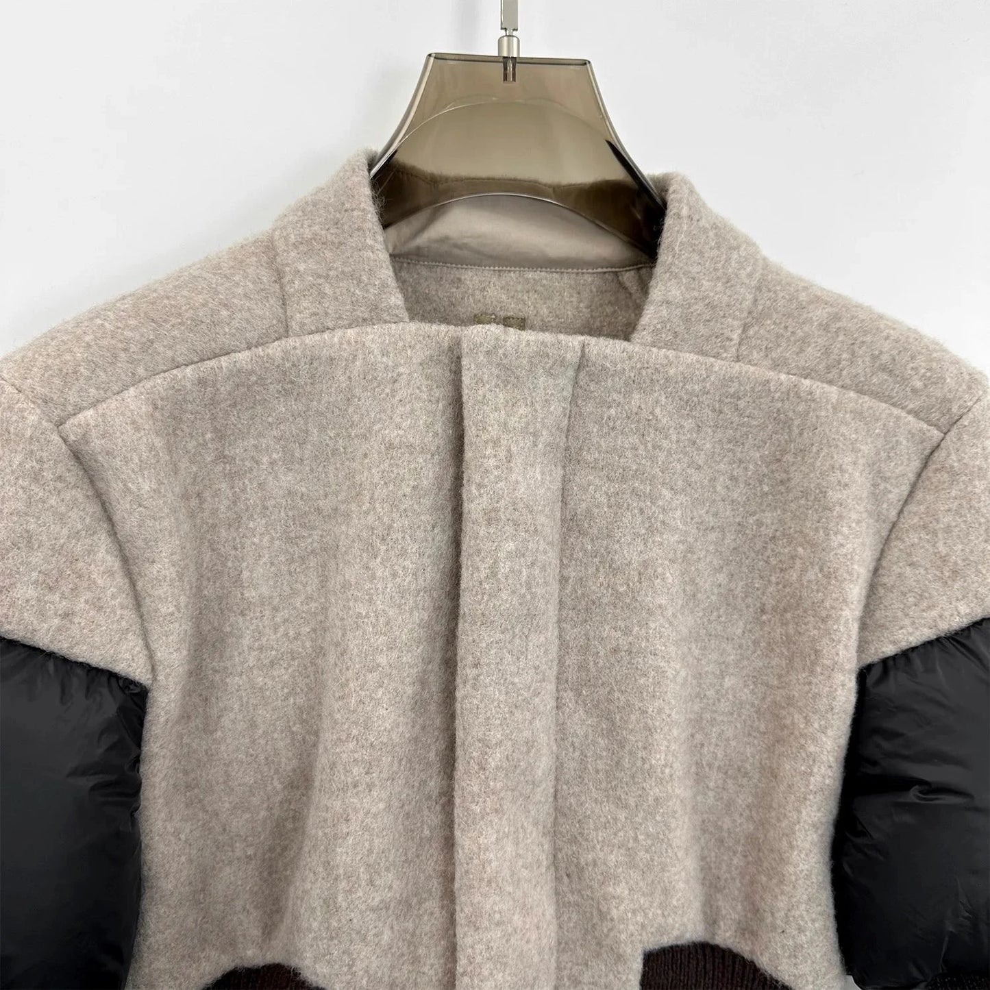 Short Knit Wool-Blend Down Jacket Elegant and Flattering Fit GlowCart