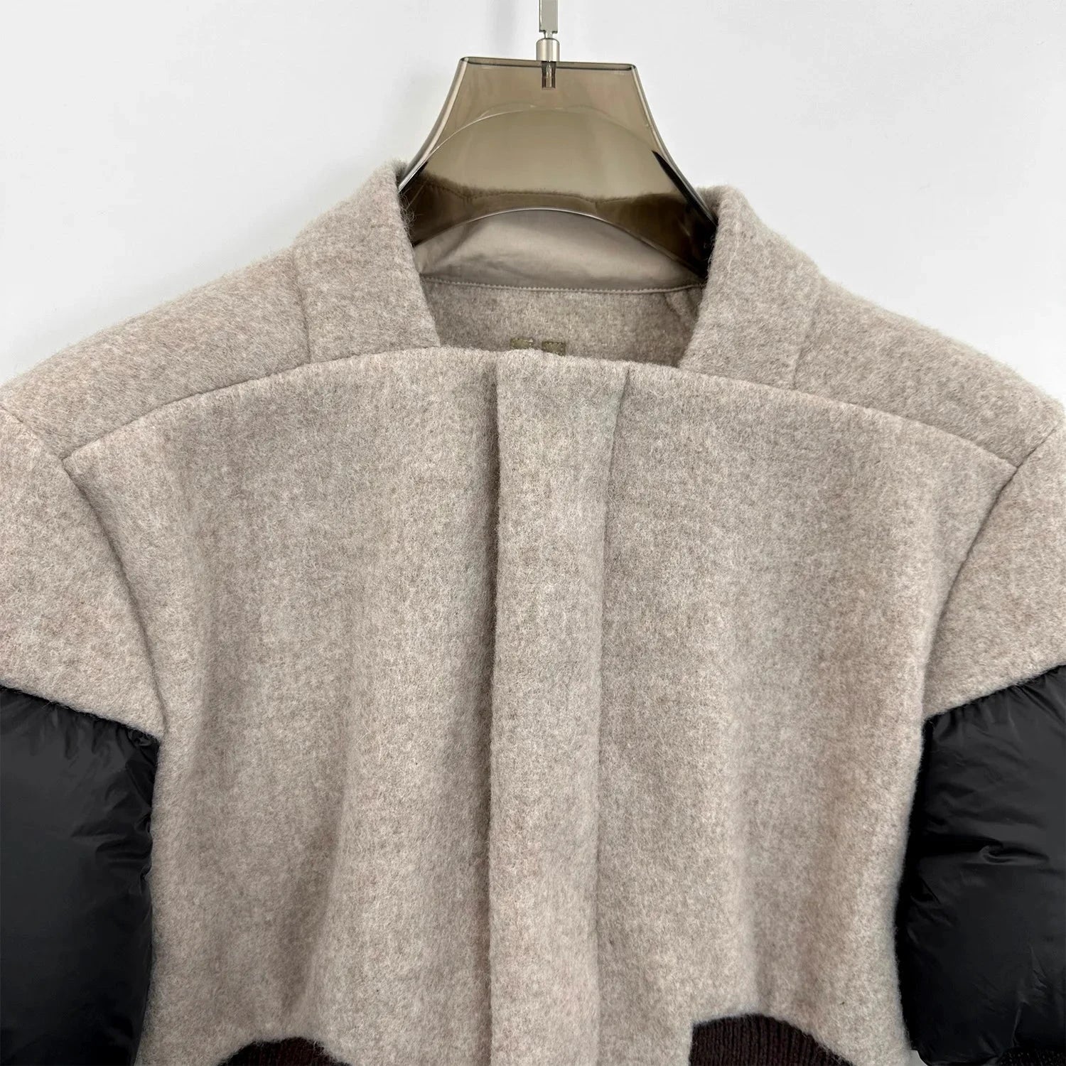 Short Knit Wool-Blend Down Jacket Elegant and Flattering Fit GlowCart