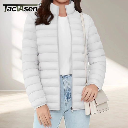 TACVASEN Full Zip Up Puffer Jacket Womens Winter Lightweight GlowCart
