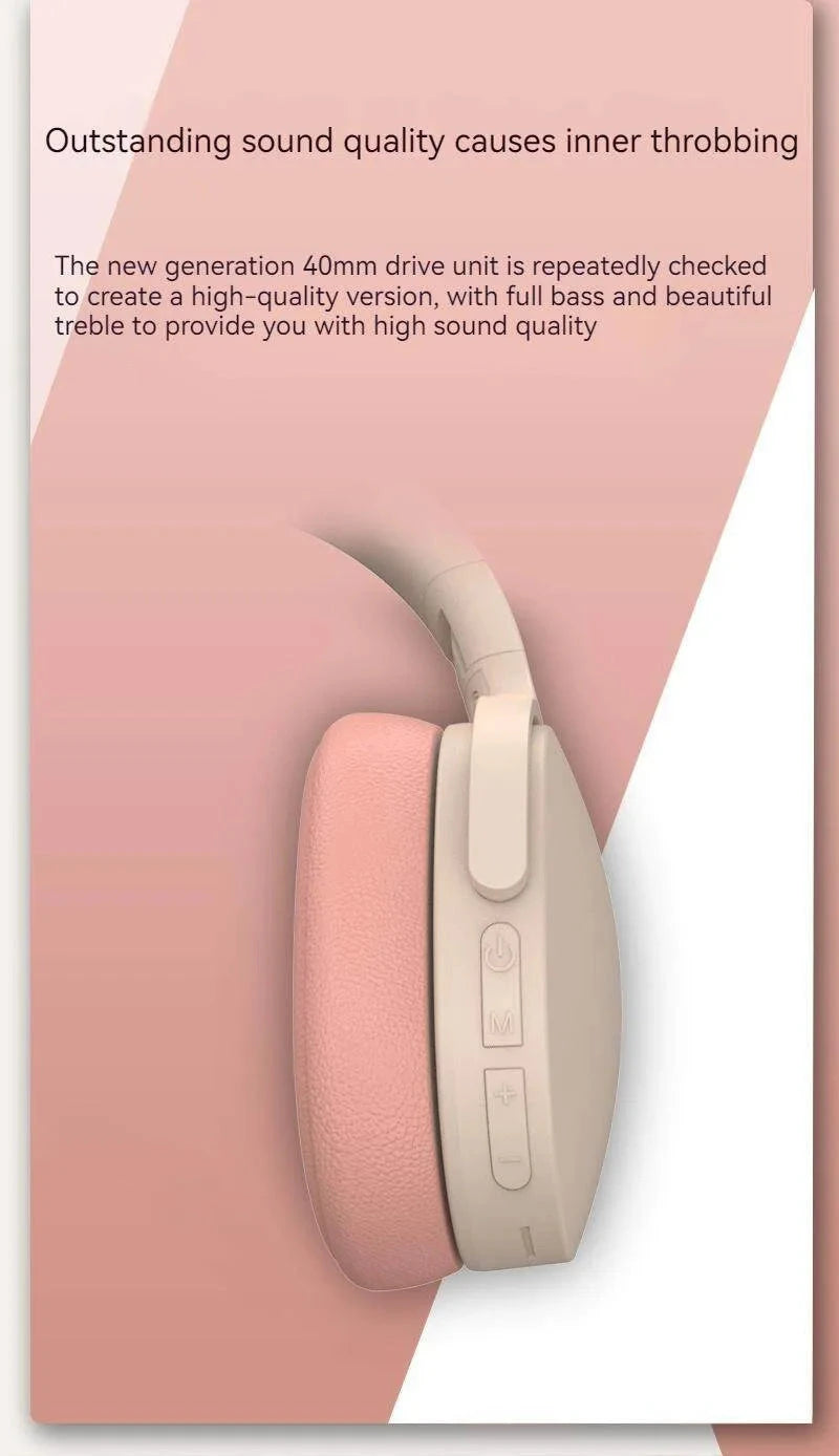 NEWMSNR 9D Surround Sound Wireless Bluetooth Headphones Over GlowCart