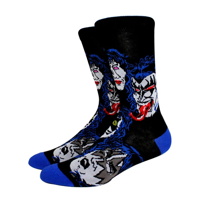 New Anime Funny Socks Long Men's Socks Cosplay Hip Hop Novelty HALLOWEE Crazy Soken Skateboard Socks horrible Women's Socks GlowCart