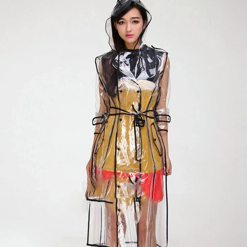Rain Coat Transparent Raincoat Waterproof Cheer Jacket Clear GlowCart